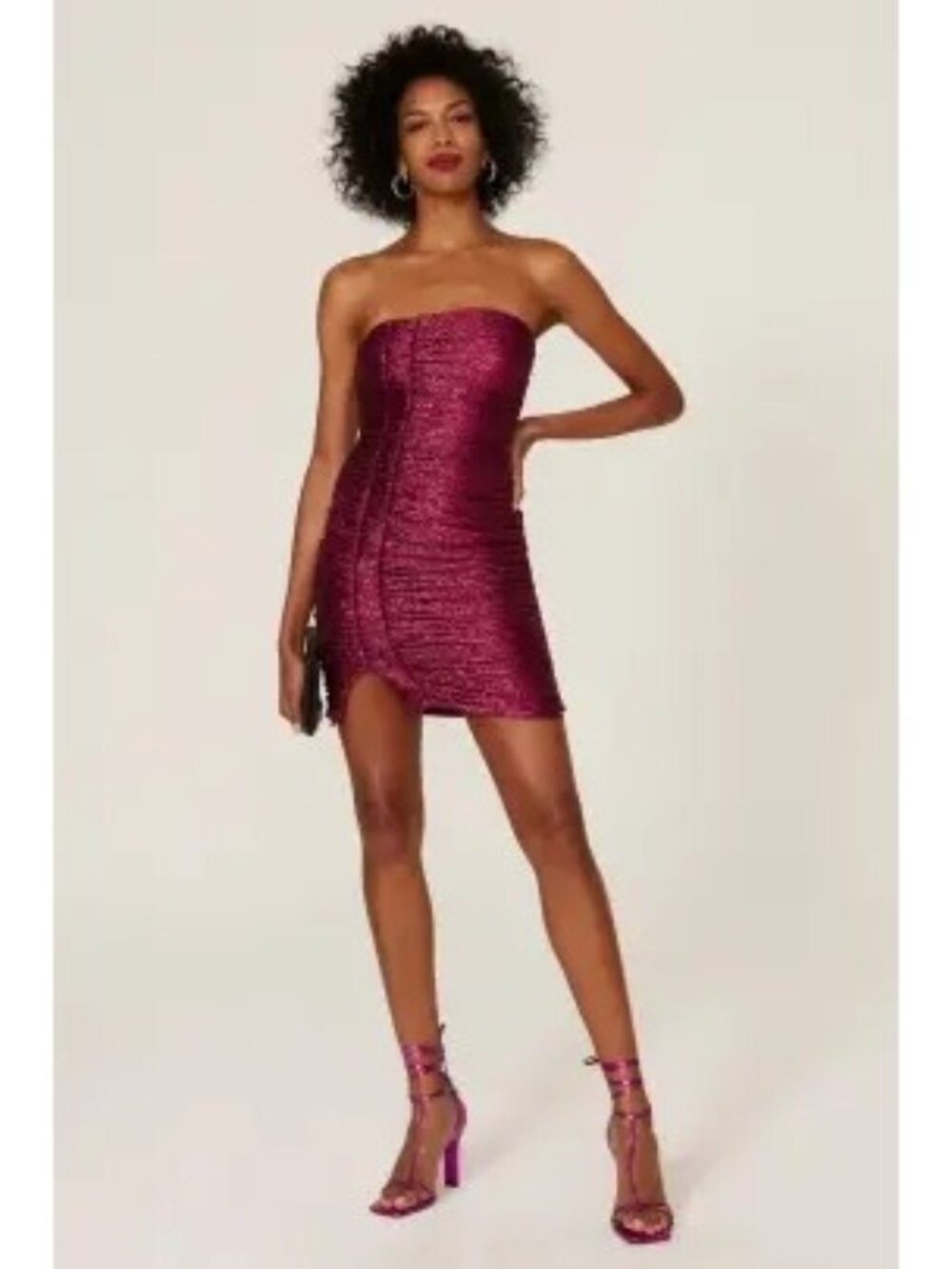 R-51. Black Halo Gio Metallic Mini Dress